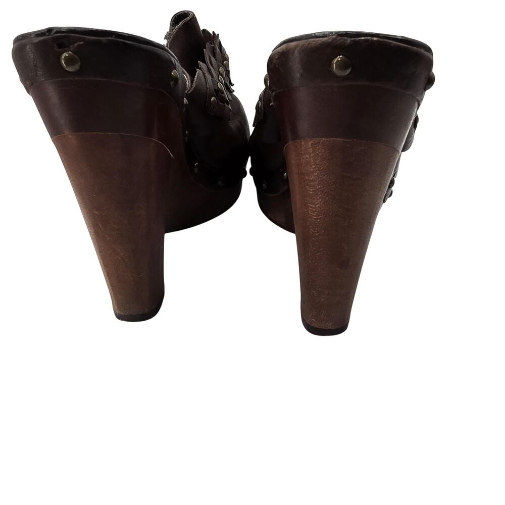 Lauren Ralph Lauren Brown Leather Mule Heels Womens Size 7.5 - Picture 6 of 10